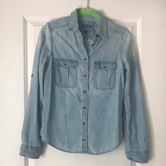 Express Denim Top - Picture 2 of 6